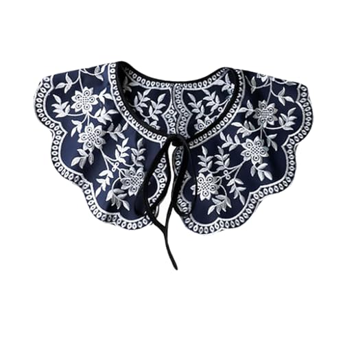 SAFIGLE 1 Pc Retro Bestickt Kragen Frauen Gefälschte Shirt Kragen Stickerei Ausschnitt Komfortable Mischgewebe von SAFIGLE