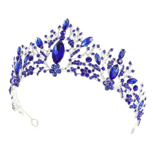 SAFIGLE 1 Stück Barocke Vintage Krone Haarband mit Zirkonia Tiara für Hochzeiten Partys Cosplay und Besondere Anlässe Brautschmuck und Haarschmuck für Damen von SAFIGLE