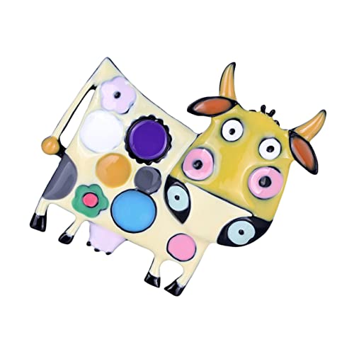 SAFIGLE 1 Stück Cartoon Cow Alloy Brooch Collar Button With Drop Oil Finish Lightweight And Stylish Accessory For Outfits And SAFIGLE 1 Stück Cartoon Cow Alloy Brooch Collar Button With Drop Oil Finish Lightweight And Stylish Accessory For Outfits And von SAFIGLE