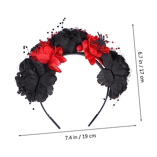 SAFIGLE 1 Stück Damen Haarreif mit Simulierten und Spinnen Design für Halloween Dunkelrot Eleganter Haarschmuck für Bequem und Einfach zu Fotorequisiten von SAFIGLE