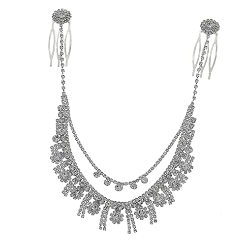 SAFIGLE Strass Stirnkette Aus Legierung Mit Funkelnden Kristallen Bezauberndes Design Für Brautschmuck Für Attraktive Kleidung von SAFIGLE