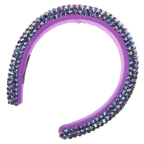SAFIGLE 1 Stück Haarschmuck aus Strass haar zubehör stutzenhalter kopfhoerer kopfschmuck Vintage breites Haarband Braut Stirnband Strass verziertes Haarband frauen stirnband Schwamm rot von SAFIGLE