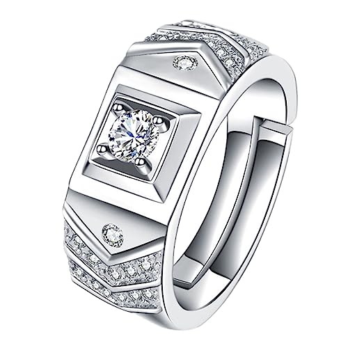 SAFIGLE 1 Stück Herren Diamantring Zappelring Herrenring Verstellbarer Daumenringe Goldringe Für Damen Echte Silberringe Fingerring Ringe Für Vintage Ringe Während von SAFIGLE