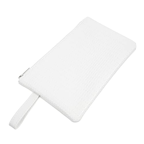 SAFIGLE 1 Stück Mobile Geldbörse Handtasche Kosmetiktasche Make -up -Tasche für Frauen kleine Geldbörse mit Reißverschluss kleine Schminktasche Make-up-Reisekoffer für Damen Weiß von SAFIGLE