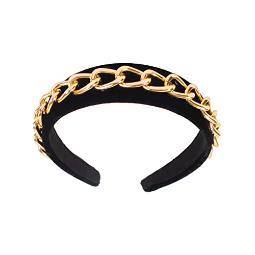 SAFIGLE Damen Stirnband Aus Langlebigem Material Mit Kette Design Einfacher Und Modischer Haar Hoop Für Täglichen Gebrauch Und Anlässe Wie Partys von SAFIGLE