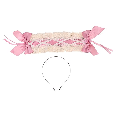 SAFIGLE Spitzen Haarschleife Lolita Kopfschmuck Mädchen Haarband Cosplay Bowknot Stilvolle Party Kopfbedeckung Für Kleidung Hochwertige Materialien Feine Verarbeitung von SAFIGLE