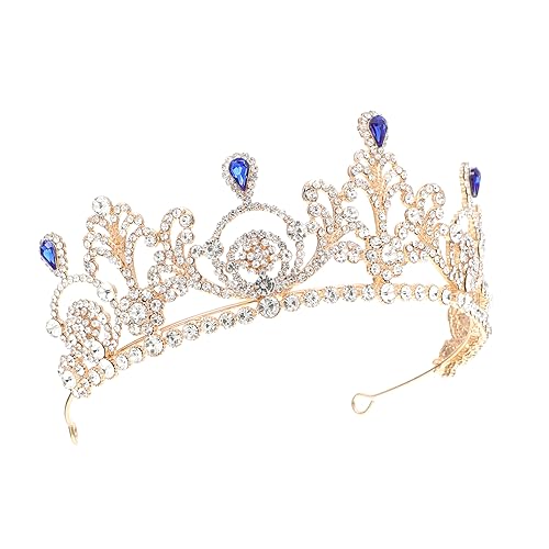 SAFIGLE 1 Stück Tiara Krone Damen Hochzeitsschmuck Diadem für Braut Glänzende Hochzeitsfrisur Deko für Hochzeiten Partys und Fotoshootings Hochwertiges Material Zeitloses Design von SAFIGLE