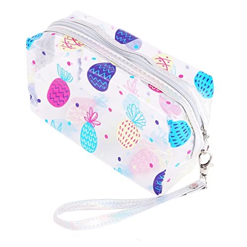 SAFIGLE 1 Stück Transparente Kosmetiktasche aus PVC wasserdichte Reise Organizer für Shampoo und Make Up für Damen und Unterwegs Praktischem Henkel und Reißverschluss von SAFIGLE