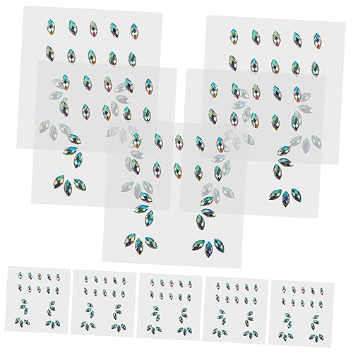 SAFIGLE 10blätter Strasssteine Für Gesicht Make-up Selbstklebende Körperjuwelen Aufkleber Für Hochzeit Geburtstag Festival Diy Körperschmuck Zubehör Zum Aufkleben von SAFIGLE
