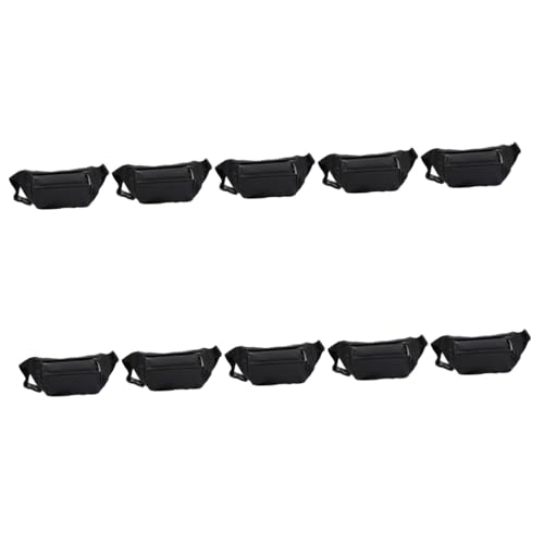 SAFIGLE 10stücke Stylische wasserdichte Bauchtasche Für Herren Praktische Gürteltasche Mit Mehreren Fächern Für Outdoor-aktivitäten Reisen Und Sport Schwarz von SAFIGLE