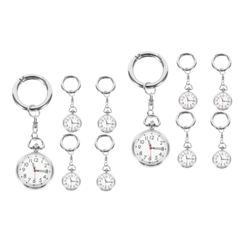 SAFIGLE 10 STK Krankenpflegeschüler-Formular Brustuhr Krankenschwester Uhr mit Digitale Taschenuhr Ansteckuhr Medical Watch Uhr Set Glasuhr genaue Taschenuhr hängende Uhr Rostfreier Stahl von SAFIGLE