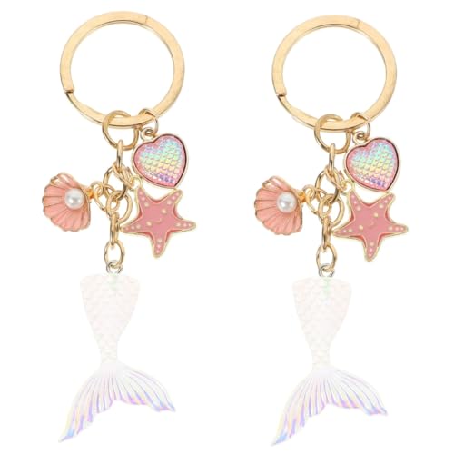 SAFIGLE 10 STK Meerjungfrau Schlüsselanhänger Telefon Charme Anhänger Mit Meerestieren Partygeschenke Für Meerjungfrauen Taschenanhänger Schlüsselanhänger Für Mädchen Kawaii Metall von SAFIGLE