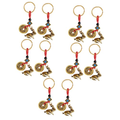 SAFIGLE 10stücke Kaninchen Schlüsselanhänger Kupfer Für Jahr Für Taschen Schlüsselbund Und Dekoration Als Neujahrsfeier von SAFIGLE