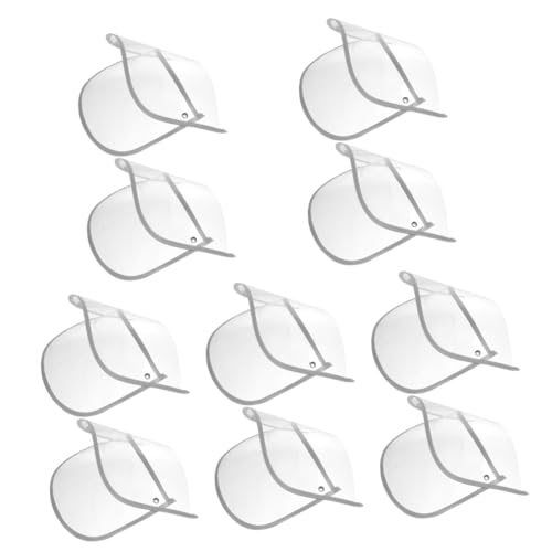 SAFIGLE 10stücke Regenmantel Hutvisier Transparente Regenhaube Mit Für Gesicht Wasserdichtes Zubehör Für Regenjacken Und Ponchos Für Outdoor-aktivitäten Und von SAFIGLE