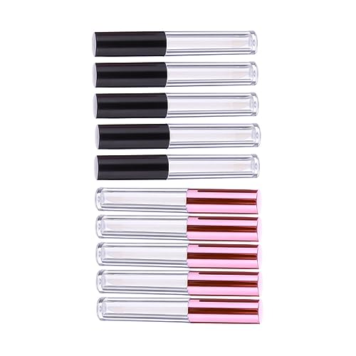 SAFIGLE 10 Stück 5ml Nachfüllbare Lipgloss Tuben Leere Lippenstift Behälter Aus Kunststoff Für Selbstgemacht Kosmetik Transparent Und Auslaufsicher Für Frauen von SAFIGLE