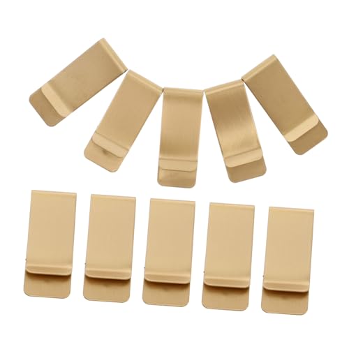 SAFIGLE 10 Stück Geldklammern Aus Messing Blanke Geldklammern Geldklammern Aus Stahl Abnehmbare Notizbuchklammer Geldklammer Für Männer Für Geldklammer Geldbörse von SAFIGLE