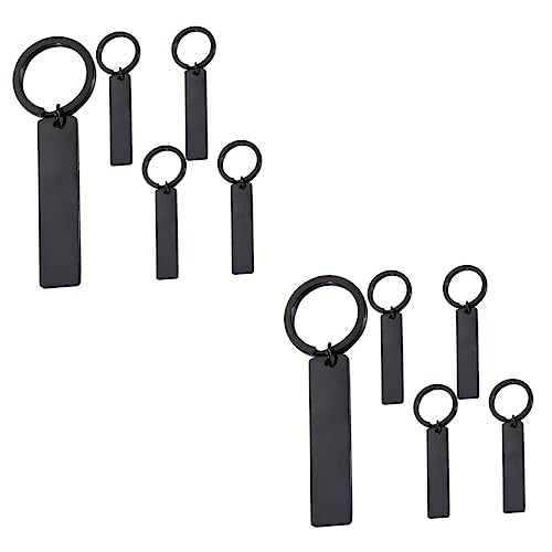 SAFIGLE 10 Stück Glänzende Streifen Hangtag Etiketten Zum Selbermachen Von Schlüsselanhängern Sicherer Schlüsselanhänger Für Schlüsselanhänger Blanko DIY Rohling Schlüsselanhänger von SAFIGLE