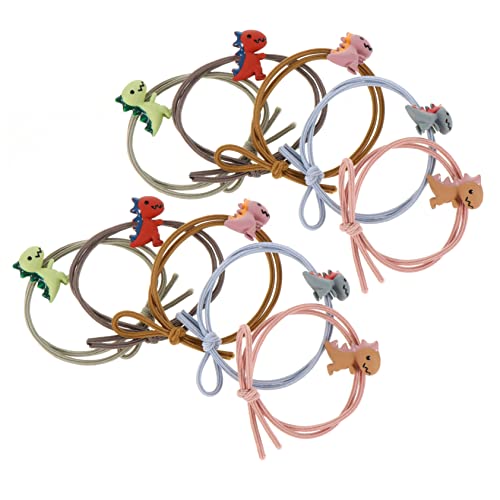 SAFIGLE 10 Stück Kleines Dinosaurier Haarband Set Teiliges Elastisches Haargummi für Mädchen Farbenfrohe Haaraccessoires für Alltag Partys und Fotoshootings von SAFIGLE