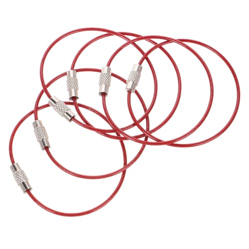 SAFIGLE 10stücke Draht-schlüsselringe Runde Schlüsselanhänger-Ketten Bastelzubehör Schlüsselanhänger-Ringe Metallkabel-schlüsselringe Zum Selbermachen Gepäckanhänger-schlaufen von SAFIGLE