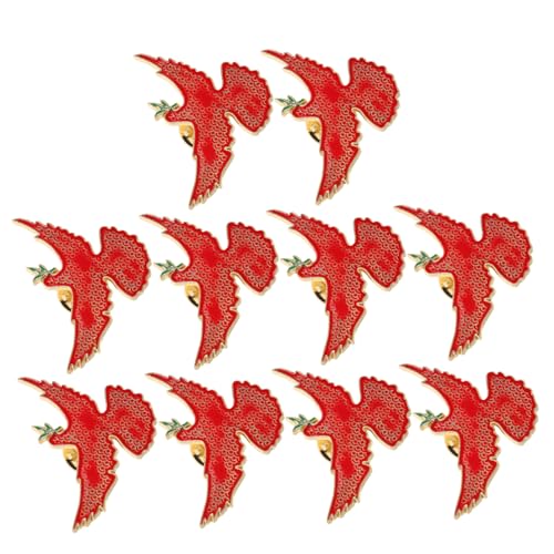 SAFIGLE 10stücke Friedenstaube Mit Olivenzweig Anstecknadel Aus Brosche Für Kleidung Taschen Rucksäcke Jacken Schals Accessoires Für Damen Und Mädchen von SAFIGLE