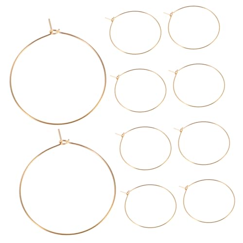 SAFIGLE 10 Stück Teiliges Große Dünne Vergoldete Creolen Ohrringe für Damen Minimalistische Runde Metall-hoop-ohrringe mit Langlebiger Glänzender Elektroplattierung Vielseitig für Alltag von SAFIGLE