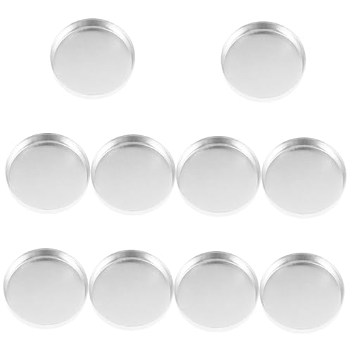 SAFIGLE 10 Stück Teiliges Kleine Augenmakeup Pans aus Aluminium für DIY Lidschatten Leicht und Tragbar zur Aufbewahrung und Organisation von Make Up von SAFIGLE