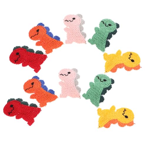 SAFIGLE 10 Stück Teiliges Niedliche Dinosaurier Haarklammern für Mädchen Leichte Snap Clips aus Geeignet für Haartypen Einfache Anwendung Modisches Haarschmuck Zubehör von SAFIGLE