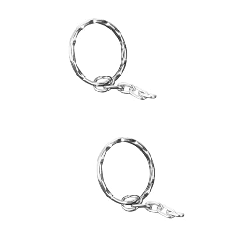 SAFIGLE 100 STK Schlüsselanhänger Mit Kette Starker Schlüsselanhänger Hängende Kette Flache Kette Blitzlicht Laternen Schlüsselanhänger Aus Metall von SAFIGLE