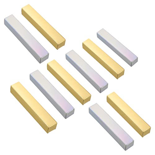SAFIGLE 100 Stück Lippenstift Verpackungsboxen Diy Lip Gloss Eyeliner Geschenkboxen mit Goldprägung Laserfolie für Kosmetikaufbewahrung Design von SAFIGLE
