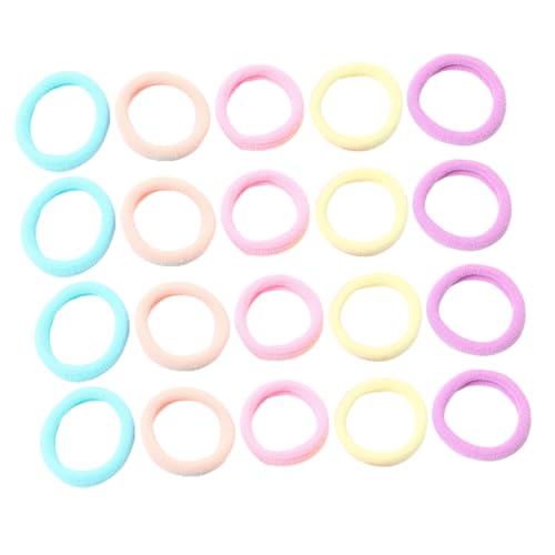 SAFIGLE 100 Stück Teiliges Haargummi Elastische Bunte Ponytail Halter Große Lebendige Candy Colors Langlebige Haarbänder Modische Haarschmuck Accessoires für Mädchen und Zufällige Farbe von SAFIGLE