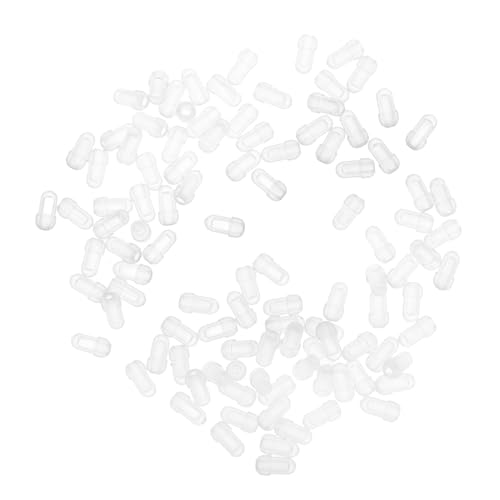 SAFIGLE 100 Stück Transparente Ohr und Nasen Nadelhüllen Hypoallergene Schutzabdeckung für Ohrstecker Komfortable und Sichere Lösung für Empfindliche für Mehrfach Piercings von SAFIGLE