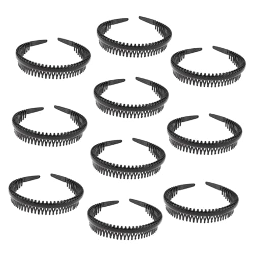 SAFIGLE 10stücke Teiliges Sport Haarband Mit Zähnen Anti-rutsch Stirnband Für Damen Und Herren Leichtes Stylisches Haaraccessoire Für Outdoor-aktivitäten Und Sportarten Schwarz SAFIGLE 10stücke Teiliges Sport Haarband Mit Zähnen Anti-rutsch Stirnband Für Damen Und Herren Leichtes Stylisches Haaraccessoire Für Outdoor-aktivitäten Und Sportarten Schwarz von SAFIGLE