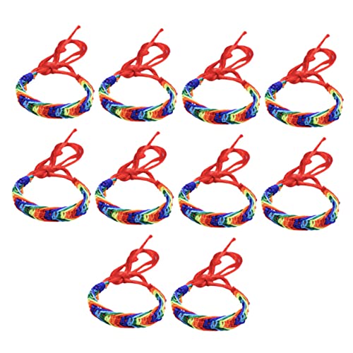 SAFIGLE 10Stücke Teiliges Handgemachter Bunter Webarmbänder für Einzigartiger Schmuck für Freundschaftsgeschenke und Partys Langlebig und von SAFIGLE