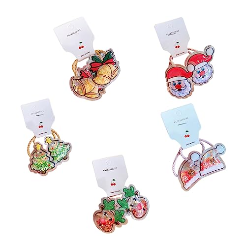 SAFIGLE 10Stücke Weihnachts Haarkrawatten Elastische Haargummis Für Damen Stylische Haaraccessoires Im Festlichen Design Für Parties Und Feiertage von SAFIGLE