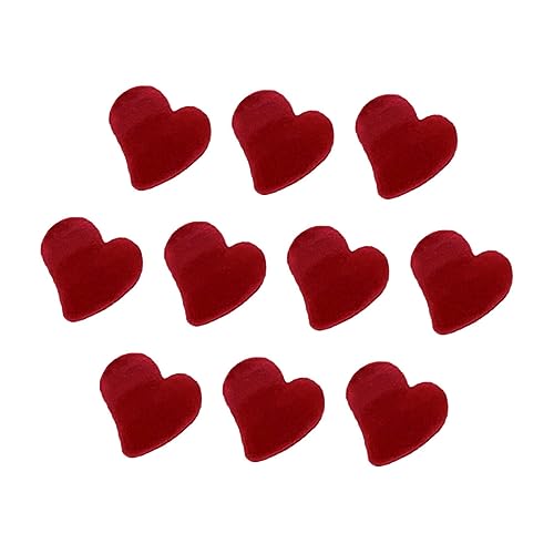 SAFIGLE 10stücke Herz Haar Kralle Clamp Clips Mini Herz Form Haarklammern Für Mädchen Frauen Haar Zubehör Mit Beflockung Für Valentinstag Geburtstag Party Daily Use von SAFIGLE