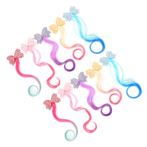 SAFIGLE 10stücke Junge Mädchen Haarclips Haarverlängerungen Mit Schleifen- Für Perücken Und Alltagsbenutzung in Verschiedenen Farben von SAFIGLE