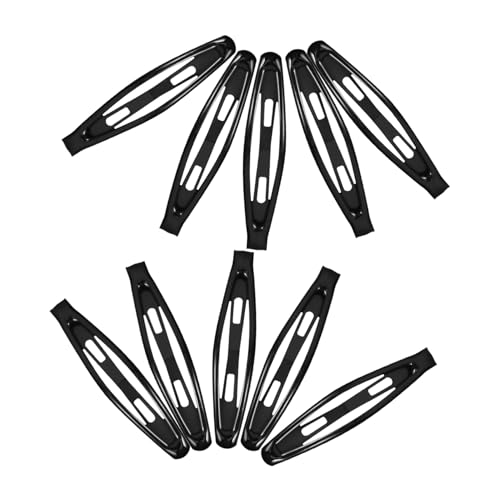 SAFIGLE 10stücke Schwarze Junge Mädchen Haarspangen Mädchen Metall Snap Haarclips Für Alltag Party Accessoires von SAFIGLE