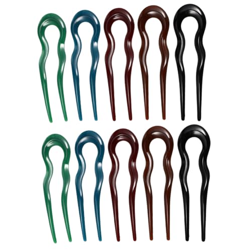 SAFIGLE 10stücke u Form Haargabeln Mädchen Haarclips Französische Haarnadeln Haardutt Stäbe Hochsteckfrisur Haarschmuck Zubehör Chignon Pin von SAFIGLE