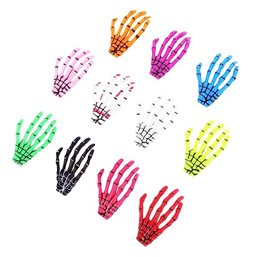 SAFIGLE 11 Stück Teiliges Halloween Haarschmuck Leuchtende Skelett Hand Knochen Haarspangen für Damen und Dekorative Resin Haarklammern und Accessoire SAFIGLE 11 Stück Teiliges Halloween Haarschmuck Leuchtende Skelett Hand Knochen Haarspangen für Damen und Dekorative Resin Haarklammern und Accessoire von SAFIGLE