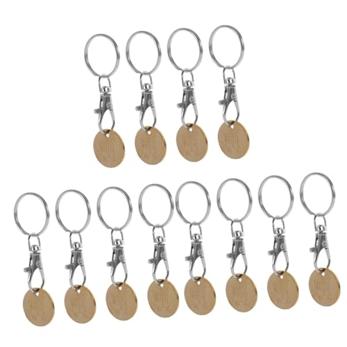 SAFIGLE 12stücke Einkaufswagen Schlüsselanhänger Mit Metall Münzen Praktischer Trolley Token Schlüsselring Für Supermärkte Und Shopping Cart Nutzung von SAFIGLE