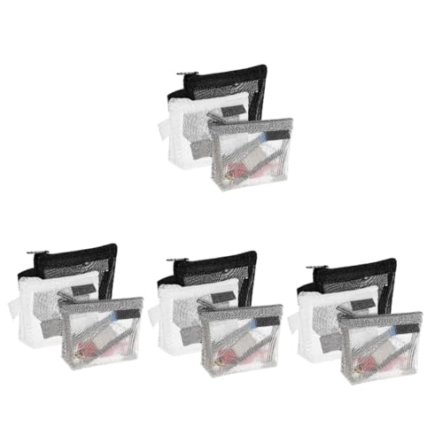 SAFIGLE 12stücke Teiliges Kosmetiktaschen Organizer Für Tragbare Mesh Geldbörsen Für Make-up Münzen Und Kleine Accessoires von SAFIGLE