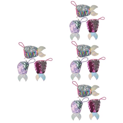 SAFIGLE 12stücke Meerjungfrau Geldbörse Mit Und Pailletten Für Geburtstagsfeiern Weihnachten Geschenkanhänger Bunten Farben von SAFIGLE