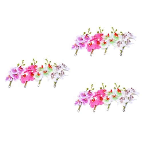 SAFIGLE 12 Stk Orchidee Haarschmuck brauthaar blumen Braut- orchideen anzucht set hair accessories for Haarnadel Haarspangen Blüte Hawaii Kopfbedeckung Fräulein von SAFIGLE