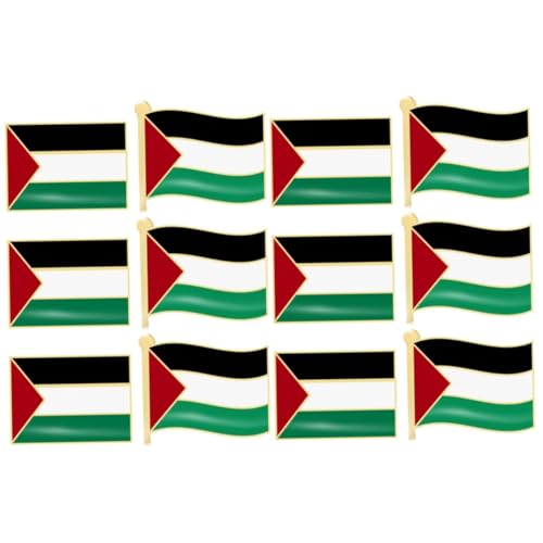 SAFIGLE 12 Stk Palästinensische Brosche Ansteckbrosche Palästina-Flagge Broschen broch palästina schmuck palestine pin Männer Krawatten Banner-Flaggen Fahnennadel Fahnenbrosche Legierung von SAFIGLE