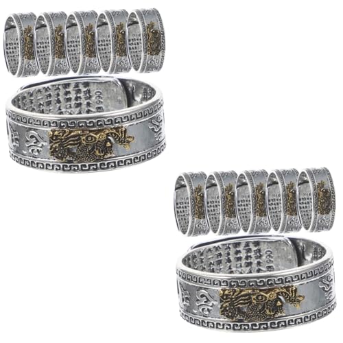 SAFIGLE 12 Stk Ring der Sprichwörter buddhistischer schmuck gesundheitsringe Männer Ringe Amulett Schmuck Wohnkultur modeschmuck Ringe Geschenk Fingerschmuck Punk schmücken Herrenring Mann von SAFIGLE