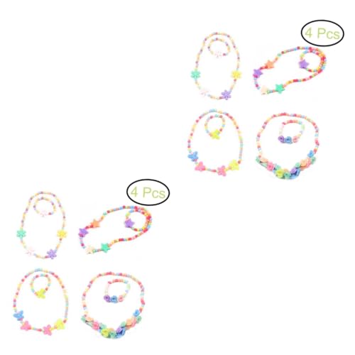 SAFIGLE 12 Stk bonbonfarbene Halskette Halsketten Perlenarmbänder für Kinder -Mädchen-Halskette-Armband Mode Zubehör Kleine von SAFIGLE