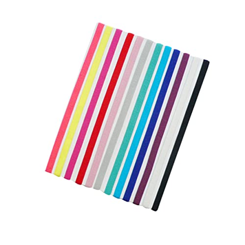 SAFIGLE 12stücke Elastisches Yoga-stirnband Sport-haarband Bonbonfarbene Haarreifen Haaraccessoire Für Fitness Laufen Tennis Basketball Fußball von SAFIGLE