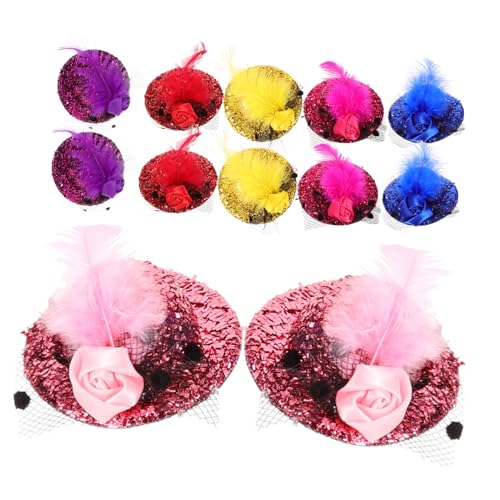 SAFIGLE 12 Stück Fascinator-hut Für Damen Mädchen Zubehör Haarnadel Klein Styling Kappe Babyclips Für Haare Haarspangen Zum Stylen Von Schnitten Haarklammer Lockig Mini Eva von SAFIGLE