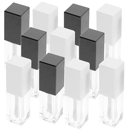 SAFIGLE 12 Stück Leuchtender Lippenbalsam Container Lipgloss Röhren Getönt Behälter Nachfüllbarer Lippentubus Kosmetik-Tools Für Frauen Abs von SAFIGLE