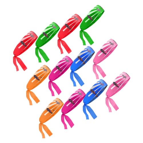 SAFIGLE 12 Stück Ninja Stirnbänder Wiederverwendbare Karate Stirnbänder Atmungsaktivem Material für Sport Outdoor Aktivitäten und Täglichen Gebrauch mit Einzigartigem und Hoher von SAFIGLE